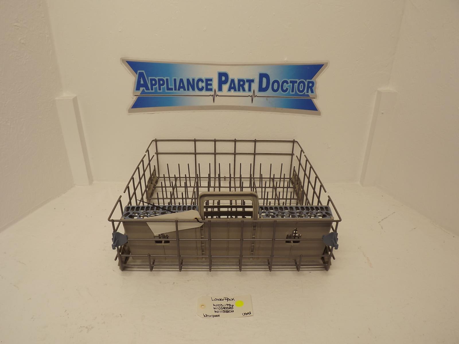 Whirlpool Dishwasher W10311986 W10380384 W11158802 Lower Rack Used Whirlpool Dishwasher W10311986 W10380384 W11158802 Lower Rack Used